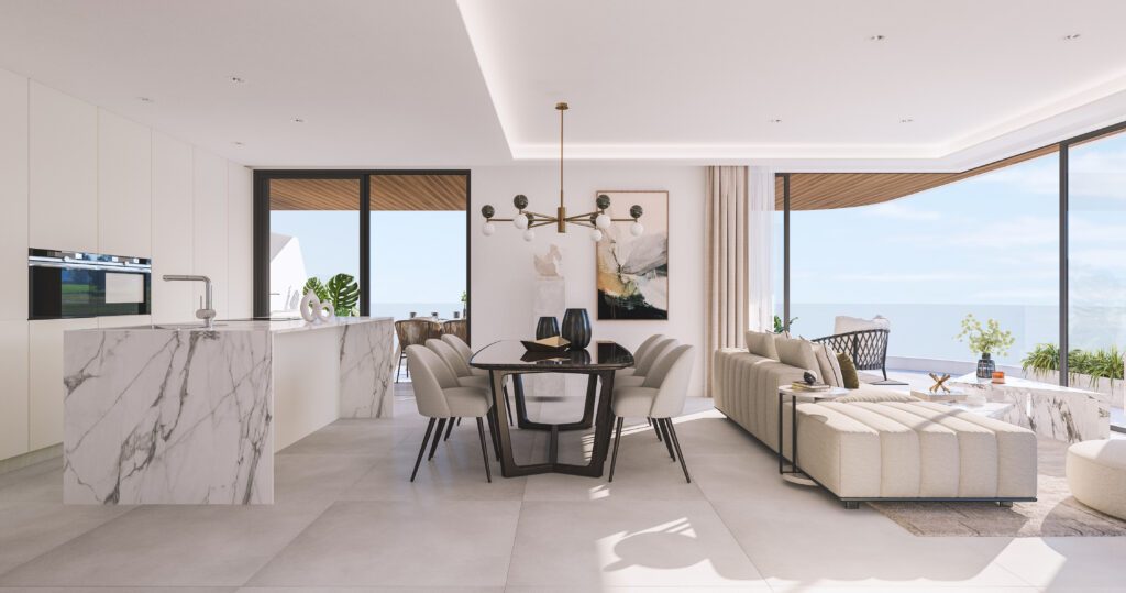 Costa Del Sol – Apartemento de nueva construcción en Estapona cerca de Marbella con vistas al mar