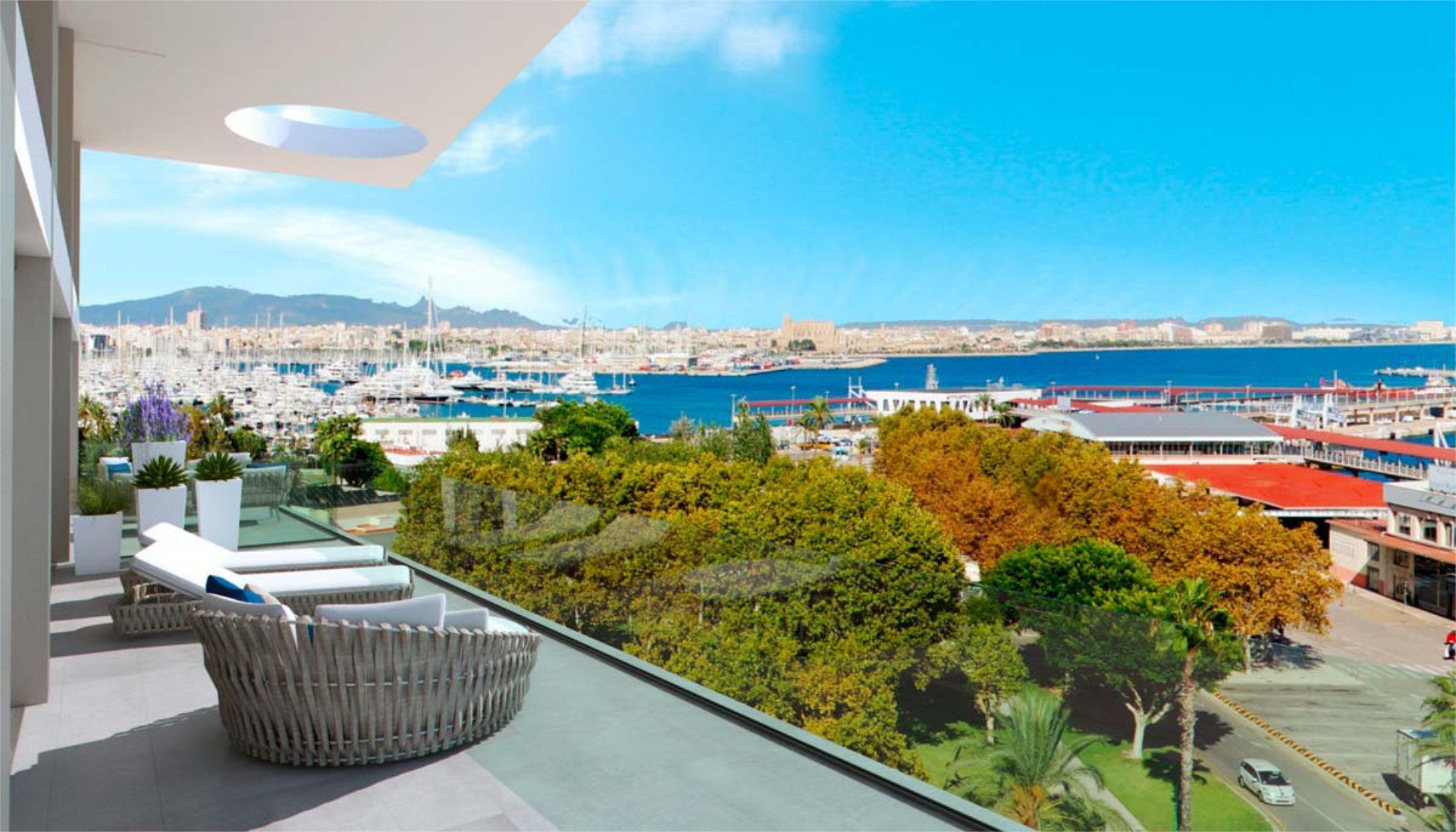 Exclusivo ático de lujo con vistas al puerto de Palma, Mallorca